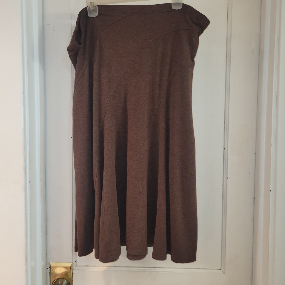 White Stag Brown A-Line Skirt